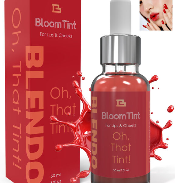 Blendo BloomTint Pink Lip & Cheek Tint 30ml – Organic Liquid Stain for Natural Pink Lips & Rosy Cheeks