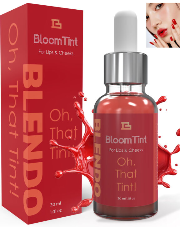 Blendo BloomTint Pink Lip & Cheek Tint 30ml – Organic Liquid Stain for Natural Pink Lips & Rosy Cheeks